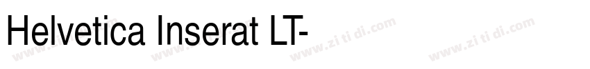 Helvetica Inserat LT字体转换